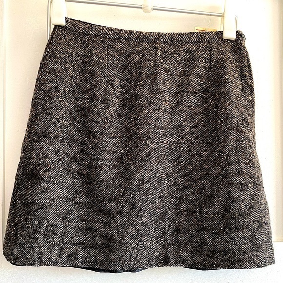 Vintage Agnes B 100% wool tweed lined mini mod 60s prep dark academia French - Picture 1 of 6